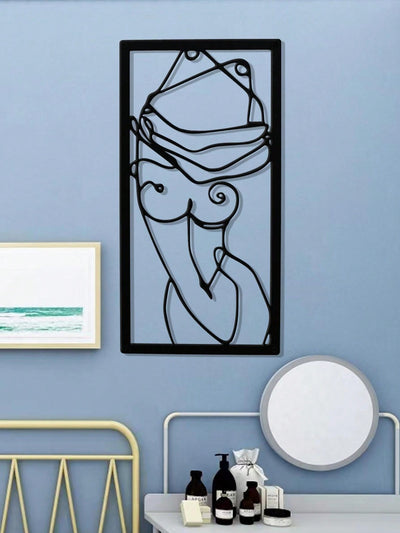 Modern Minimalist Metal Wall Art: Female Dressing Room Chic