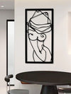 Modern Minimalist Metal Wall Art: Female Dressing Room Chic