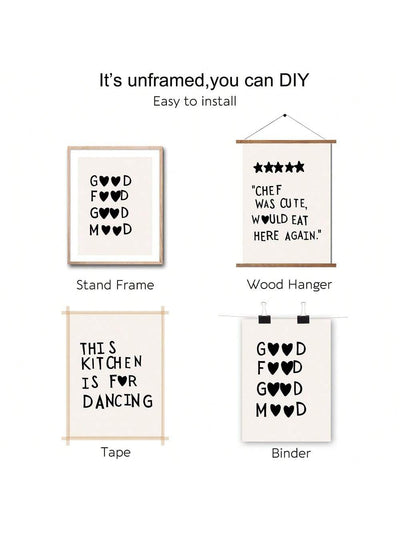 Modern Minimalist Kitchen Wall Art Set - Enhance Your Dining Room Decor