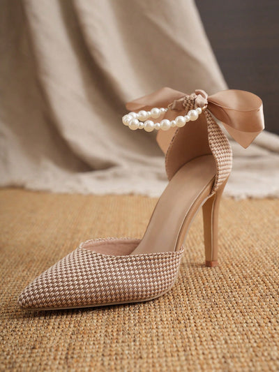 Pearl Perfection: High Heel Pumps for Fashionable Women