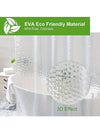 Chic and Water-Resistant Eva Water Cube Shower Curtain - Clear Design with Chemical-Free Lining