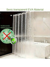 Chic and Water-Resistant Eva Water Cube Shower Curtain - Clear Design with Chemical-Free Lining