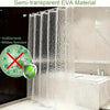 Chic and Water-Resistant Eva Water Cube Shower Curtain - Clear Design with Chemical-Free Lining