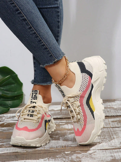 Explore in Style with Women's Outdoor Round Toe Casual Sneakers