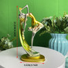 Delicate Dance Girl Resin Statue: Elegant Art and Craft for Home and Office Decor