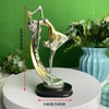Delicate Dance Girl Resin Statue: Elegant Art and Craft for Home and Office Decor