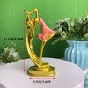 Delicate Dance Girl Resin Statue: Elegant Art and Craft for Home and Office Decor