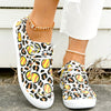 Leopard & Baseball Series Pattern Women's Canvas Shoes - Comfortable Lace-Up Slip-On Canvas Shoes for Casual Wear