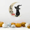 Metal Art Moon Cat Halloween Wall Decor: Modern, Playful Accent for Kids' Rooms, Kindergartens, and Halloween Parties