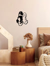 Enhance Your Home with Cute Dog Metal Art - A Minimalist Abstract Line Wall Decor for a Warm and Cozy Atmosphere