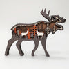 Majestic Moose and Elk 3D Wooden Art Sculpture: A Captivating Holiday Gift and Artistic Night Light for Home Decor