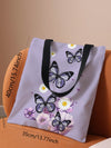 Chic Retro Butterfly Patterned Double-Sided Shoulder Handbag for Women