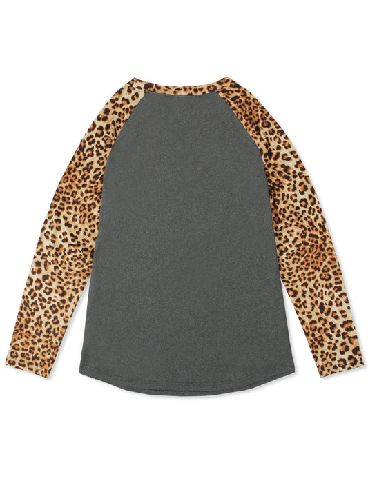 New Year, New Me: Women's Casual Crew Neck Long Sleeve Top with Print Design