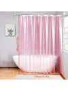 Pretty in Pink: Irregular Shape Transparent Shower Curtain - Multiple Sizes Available