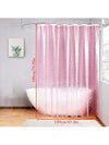 Pretty in Pink: Irregular Shape Transparent Shower Curtain - Multiple Sizes Available