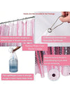 Pretty in Pink: Irregular Shape Transparent Shower Curtain - Multiple Sizes Available