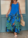 Summer Vibes Tropical Print Cami Dress