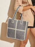 Stay stylish and organized with our Grey Double Handle Women's <a href=