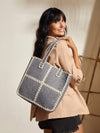 Grey Double Handle Women's Tote Bag - A Stylish Essential for Every Vcay