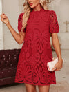 Pink Perfection: Classic Lace Dress for Women