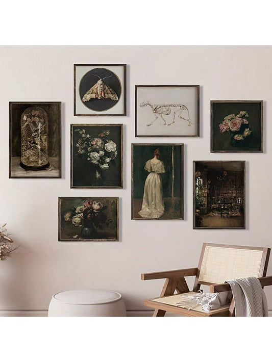 Elevate your decor with our 8pcs Canvas Poster Collection, featuring moody Victorian paintings for a vintage dark academia aesthetic. This collection adds a touch of elegance and sophistication to any space, perfect for those who appreciate classic and timeless art. Bring a piece of history and culture to your home with these beautifully curated pieces.