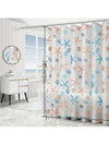 Starfish Splash: Waterproof and Mildew-Proof Shower Curtain with Metal Grommets