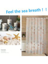 Starfish Splash: Waterproof and Mildew-Proof Shower Curtain with Metal Grommets