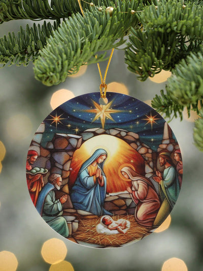 Meaningful Christmas: Nativity Ornament for Holiday Decorating and Christian Gift-Giving