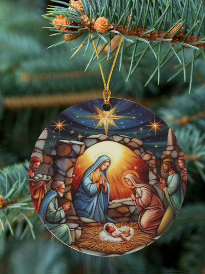 Meaningful Christmas: Nativity Ornament for Holiday Decorating and Christian Gift-Giving