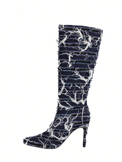 Step Up Your Style with Mofirdast Women's Fringed Pointed Toe Stiletto Boots - Perfect for Valentine's Day Gifts!