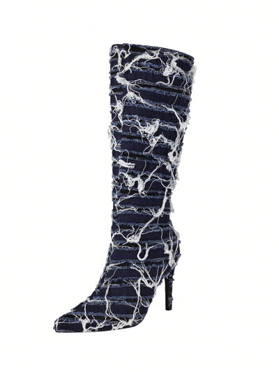 Step Up Your Style with Mofirdast Women's Fringed Pointed Toe Stiletto Boots - Perfect for Valentine's Day Gifts!