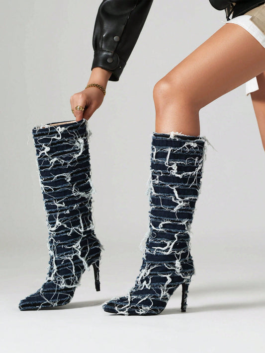 Step Up Your Style with Mofirdast Women's Fringed Pointed Toe Stiletto Boots - Perfect for Valentine's Day Gifts!
