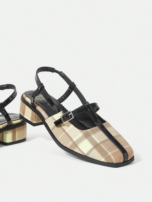 Chic and Comfortable: Square Buckle Square Toe Flat Shoes for Daily Wear