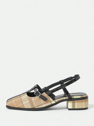 Chic and Comfortable: Square Buckle Square Toe Flat Shoes for Daily Wear