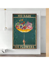 Whimsical Garden Flower Umbrella Canvas Painting for Home Décor