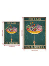 Whimsical Garden Flower Umbrella Canvas Painting for Home Décor