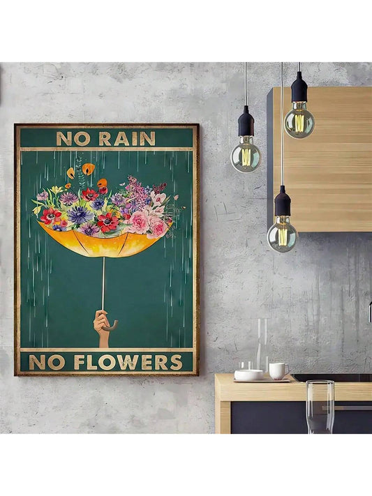 Add a touch of whimsy to your <a href="https://canaryhouze.com/collections/metal-arts" target="_blank" rel="noopener">home decor</a> with this beautiful Whimsical Garden Flower Umbrella Canvas Painting. This high-quality print features colorful flowers and a charming umbrella, adding a cheerful and lively atmosphere to any room. Made with durable canvas, it is a perfect addition to brighten up any space.
