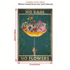 Whimsical Garden Flower Umbrella Canvas Painting for Home Décor