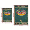 Whimsical Garden Flower Umbrella Canvas Painting for Home Décor