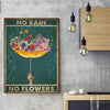 Whimsical Garden Flower Umbrella Canvas Painting for Home Décor