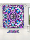 Bohemian Bliss Bathroom Set: Shower Curtain, Bath Mat, Toilet Cover