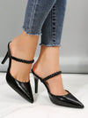 Braided Detail Point Toe Mule Pumps: Stylish and Sophisticated Footwear for Any Occasion