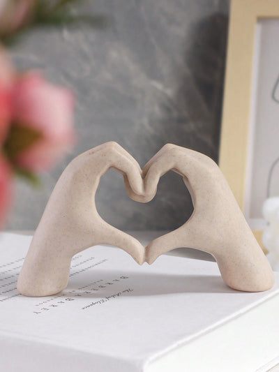 Resin Hand Gesture Heart Shape Ornament: Spread Love with Style