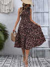 Summer Breeze: Small Floral Print Sleeveless Dress