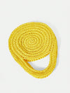 Sun-Kissed Style: Yellow Handwoven Straw Bag - Ideal for Summer Beach Travel & Outdoor Holidays