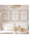 Highlight the goodness of the Lord in your home with this 3 piece set of Bible verse wall art. Perfect for any Christian home, these simple yet elegant pieces will add a touch of faith and beauty to your <a href="https://canaryhouze.com/collections/printable-art" target="_blank" rel="noopener">decor</a>. Each piece features a different Bible verse to inspire and uplift.