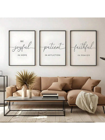 The Lord Is Good: 3pcs Set Bible Verse Wall Art - Simple Christian Home Decoration Kit