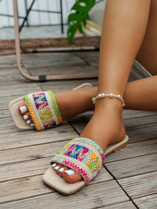 Colorful Embroidered Flat Sandals: The Ultimate Summer Style Statement