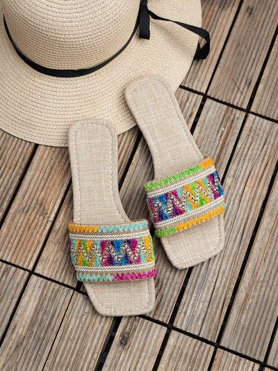 Colorful Embroidered Flat Sandals: The Ultimate Summer Style Statement