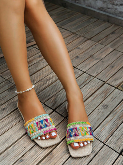 Colorful Embroidered Flat Sandals: The Ultimate Summer Style Statement